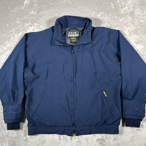 VTG Zero Restriction Gore-tex Golf Jacket Mens XL Blue Zip Pockets Microlite USA